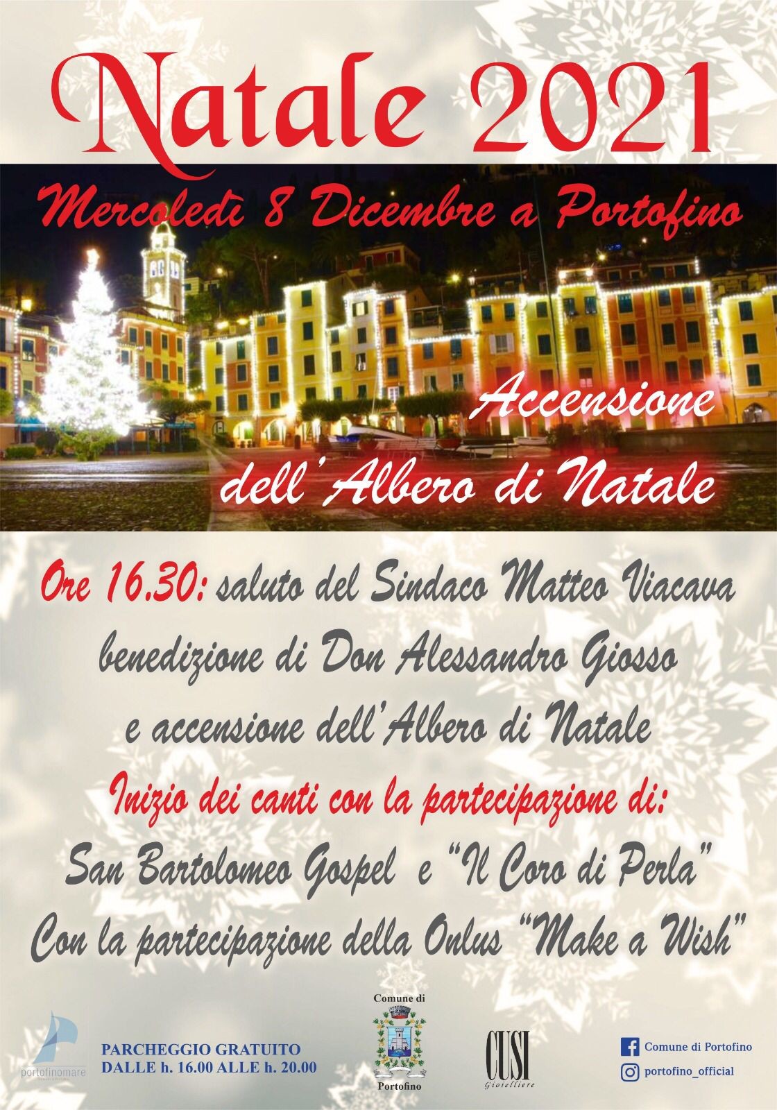 Comune di Portofino - 08 Dicembre - Accesione Albero di Natale 2021