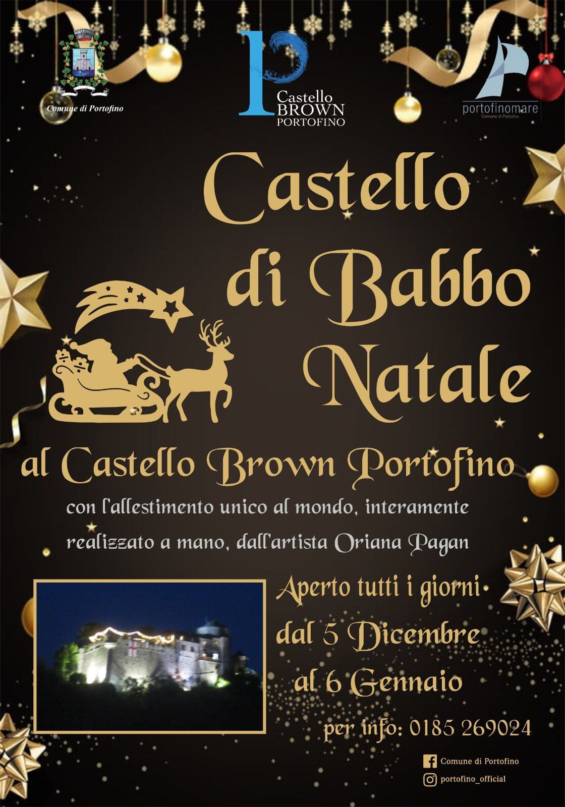 Comune di Portofino - Il Castello di Babbo Natale a Castello Brown